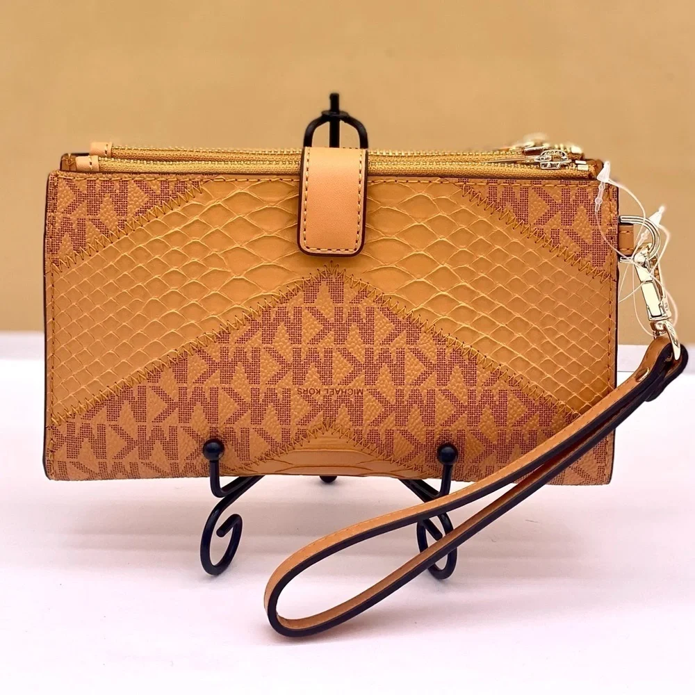 Michael Kors DoubleZip Wallet Wristlet Phone Case Cider